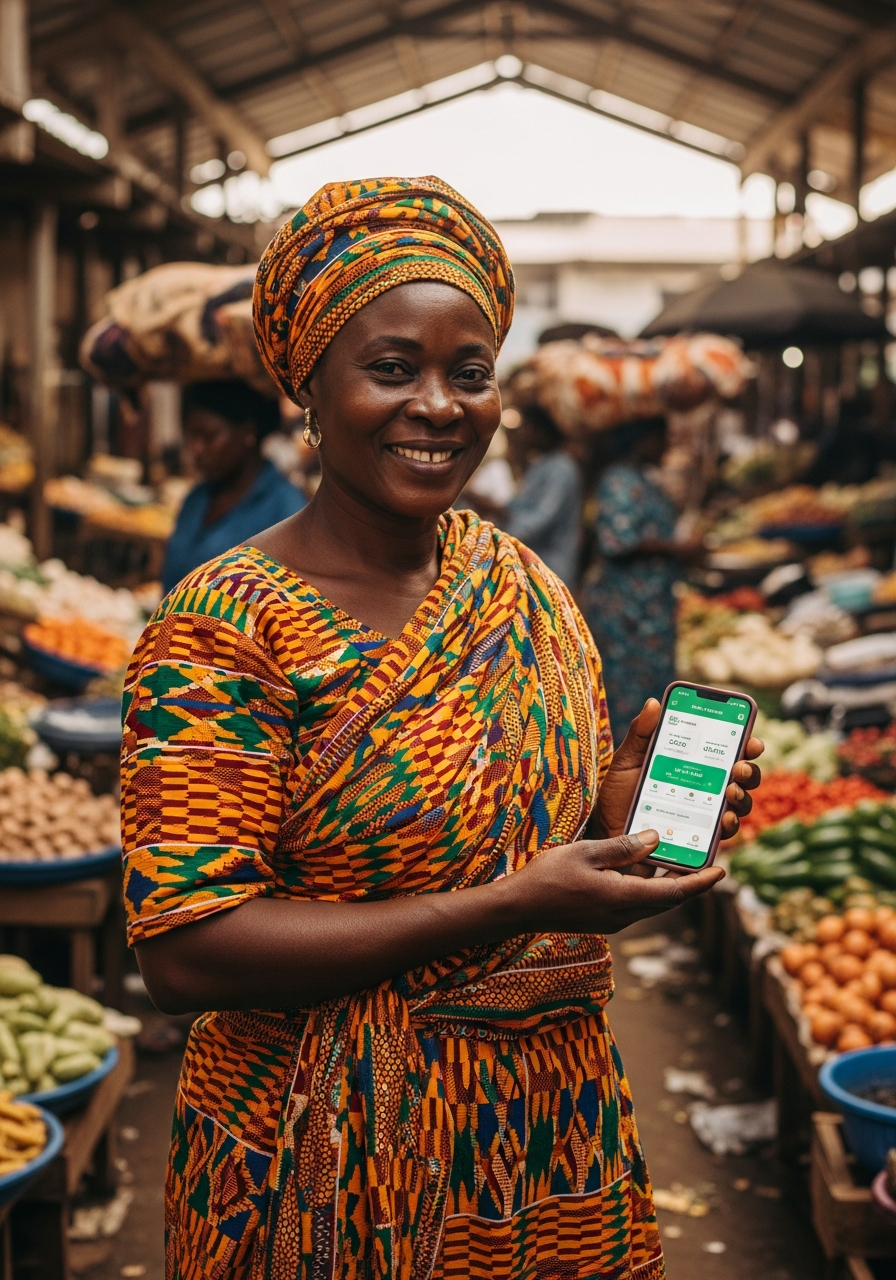 Adwoa, Trader, Kumasi, saving with SelfSusu